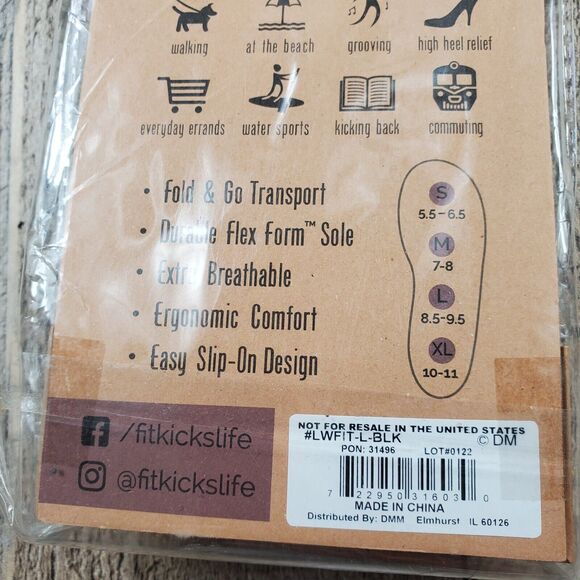 FITKICKS Live Well Active Lifestyle Footwear Heather Gray Minimalist LG 8.5-9.5 - Picture 10 of 10